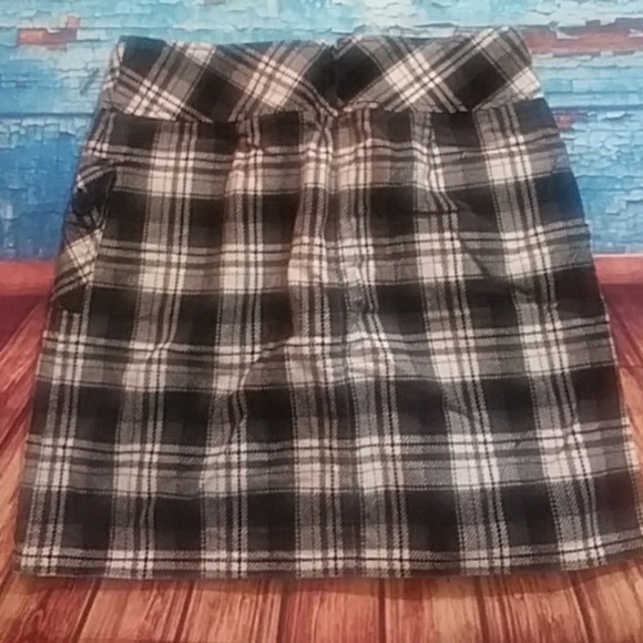 Ann Taylor Loft  Y2K Preppy Black White Skirt Size 4 - Picture 7 of 8